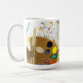 アーティス絵を描トの(ばちゃばちゃ)跳ねるとパレッ絵を描ト コーヒーマグカップ (左)