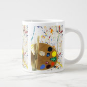 アーティス絵を描トの(ばちゃばちゃ)跳ねるとパレッ絵を描ト ジャンボコーヒーマグカップ (右)