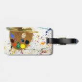 アーティス絵を描トの（ばちゃばちゃ）跳ねるとパレッ絵を描ト ラゲッジタグ (裏面横)