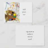 アーティス絵を描トの（ばちゃばちゃ）跳ねるとパレッ絵を描ト 名刺 (正面/裏面)