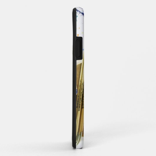 アーティス絵を描トの(ばちゃばちゃ)跳ねるとパレッ絵を描ト Case-Mate iPhoneケース (裏面/右)