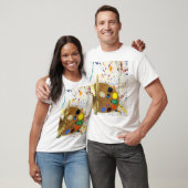 アーティス絵を描トの(ばちゃばちゃ)跳ねるとパレッ絵を描ト Tシャツ (ユニセックス)