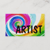 アーティス絵を描トカラー渦巻き 名刺 (正面)
