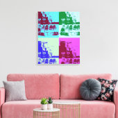 アーティス絵を描トパレッポップ・アートのト芸術 キャンバスプリント (インサイチュ (リビング))