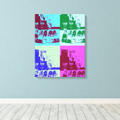 アーティス絵を描トパレッポップ・アートのト芸術 キャンバスプリント (インサイチュ (ウッドフロア))