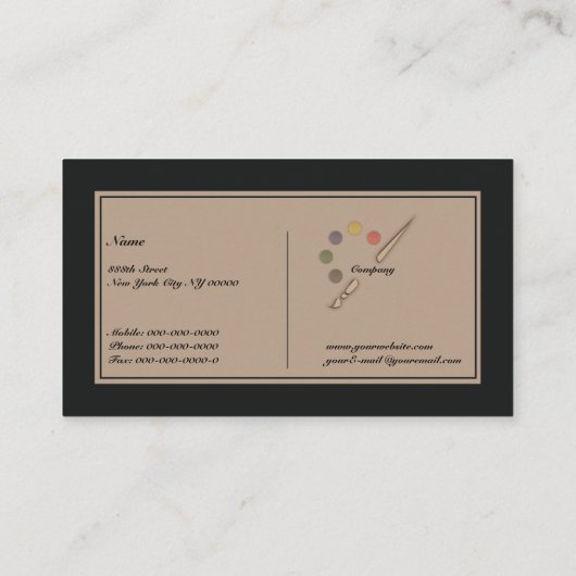 アーティス絵を描トブラシ 名刺 (裏面)