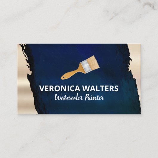 アーティス絵を描トブラシ | 金ゴールドストロークフォイル ロイヤリティカード (正面)