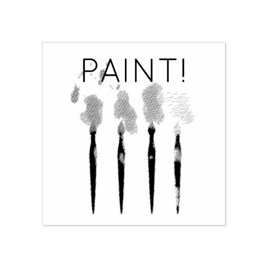 アーティス絵を描ブブラシのゴム印 ラバースタンプ (インプリント)