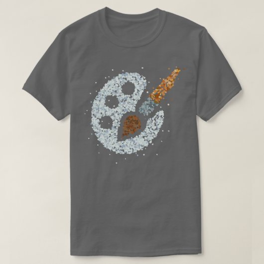 アーティス絵を描絵を描トの油絵を描ア Tシャツ (デザイン正面)