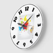 アーティス絵画トの時計 ラージ壁時計 (傾斜)