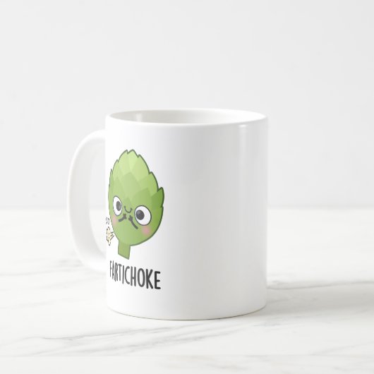 アーティチョークおもしろい養殖アーティチョークプリン コーヒーマグカップ (正面左)