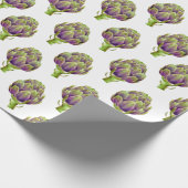 アーティチョークお洒落パターン ラッピングペーパー (角)