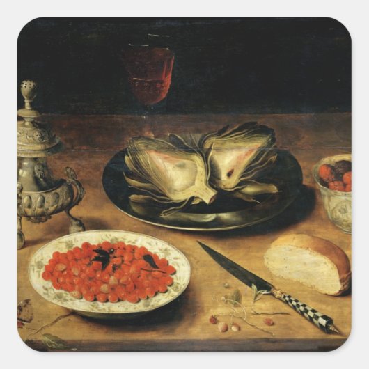 アーティチョークで静かな生活 スクエアシール (正面)