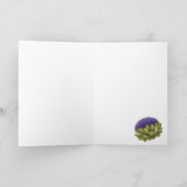 アーティチョークとローズマリーのグリーティングカード付き白鳥 カード (内部)