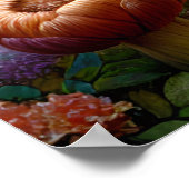 アーティチョークに座る妖精の魔法のイラスト ポスター (角)