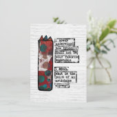 アーティチョークのグリーティングカードのベギおもしろいー カード (スタンド正面)