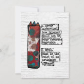 アーティチョークのグリーティングカードのベギおもしろいー カード (正面)