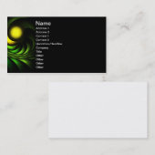 アーティチョークの抽象的なフラクタルのアートワーク 名刺 (正面/裏面)