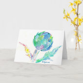 アーティチョークの歌のファインアートの絵画カード カード (黄色い花)