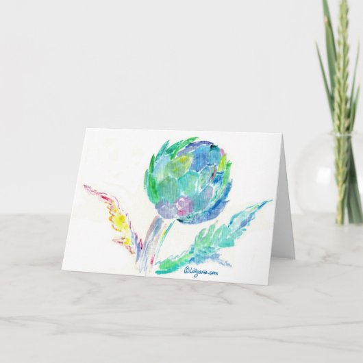 アーティチョークの歌のファインアートの絵画カード カード (正面)