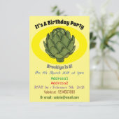 アーティチョークの漫画イラスト 招待状 (スタンド正面)