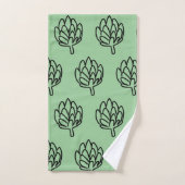 アーティチョークの野菜地球アーティチョークの食用の花 バスタオルセット (ハンドタオル)