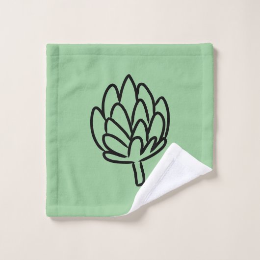 アーティチョークの野菜地球アーティチョークの食用の花 バスタオルセット (ウォッシュタオル)