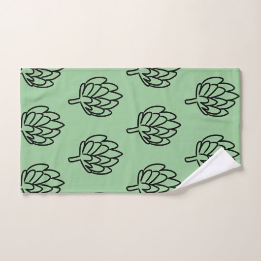 アーティチョークの野菜地球アーティチョークの食用の花 バスタオルセット (ハンドタオル)