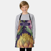 アーティチョークカラフルパタお洒落パーソナライズされたーン エプロン (着用した状態)