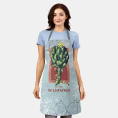 アーティチョーククリスマスライトグルメ料理 エプロン (着用した状態)
