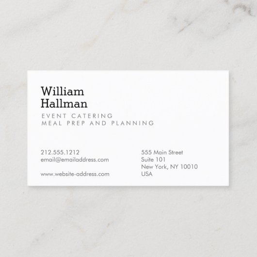 アーティチョークスクリーンプリントケータリングロゴ緑/黒 名刺 (裏面)