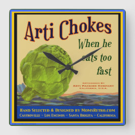 アーティチョークスレトロキッチンウォール時計 スクエア壁時計