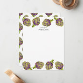 アーティチョークフラットノートカード ノートカード (正面/裏面インサイチュ)