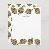 アーティチョークフラットノートカード ノートカード (正面/裏面)