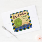 アーティチョークヴィンテージクラートアートステッカー スクエアシール (封筒)