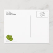 アーティチョークヴィンテージクラートアート編集可能はがき ポストカード (裏面)