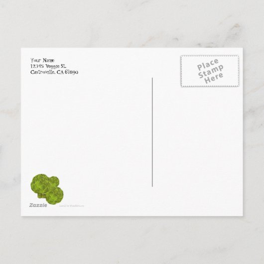 アーティチョークヴィンテージクラートアート編集可能はがき ポストカード (裏面)