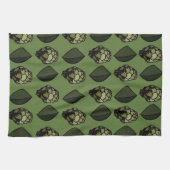 アーティチョーク植物植物植物模様 キッチンタオル (横)