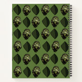 アーティチョーク植物植物植物模様 ノートブック (裏面)