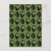 アーティチョーク植物植物植物模様 ポストカード (正面)