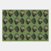 アーティチョーク植物植物植物模様 ラッピングペーパーシート (正面)