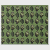 アーティチョーク植物植物植物模様 ラッピングペーパー (フラット)