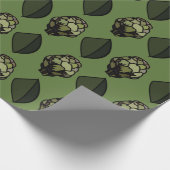 アーティチョーク植物植物植物模様 ラッピングペーパー (角)