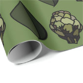 アーティチョーク植物植物植物模様 ラッピングペーパー (ロールコーナー)