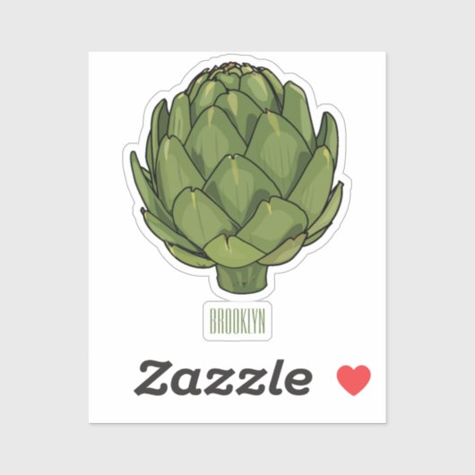 アーティチョーク漫画イラストレーション シール (シート)