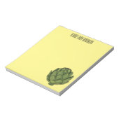 アーティチョーク漫画イラストレーション ノートパッド (回転)