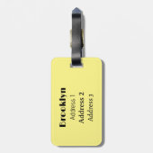 アーティチョーク漫画イラストレーション ラゲッジタグ (裏面縦)