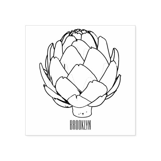 アーティチョーク漫画イラストレーション ラバースタンプ (インプリント)