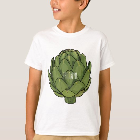 アーティチョーク漫画イラストレーション Tシャツ (正面)