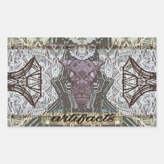 アーティファクトのマスクされたガイド 長方形シール (正面)